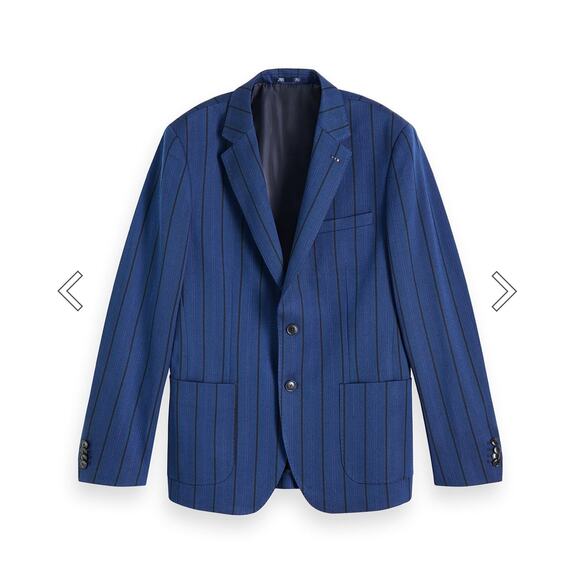 SCOTCH & SODA Blazer Medium Classic Structured Single Breasted Yarn Dyed Stretch - Picture 4 of 16